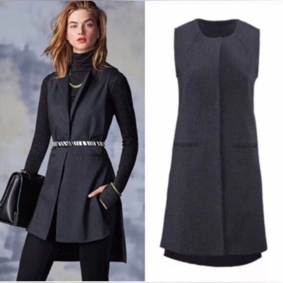Cabi Drafting Long Vest  Graphite Gray XS Immaculate! - Picture 2 of 12